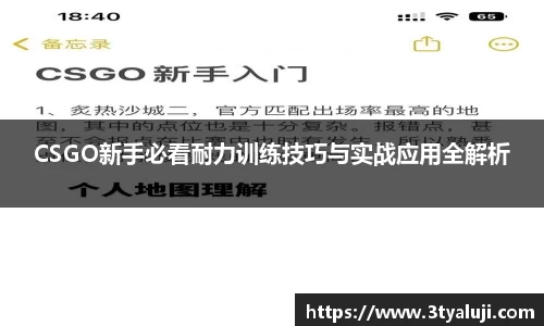 CSGO新手必看耐力训练技巧与实战应用全解析